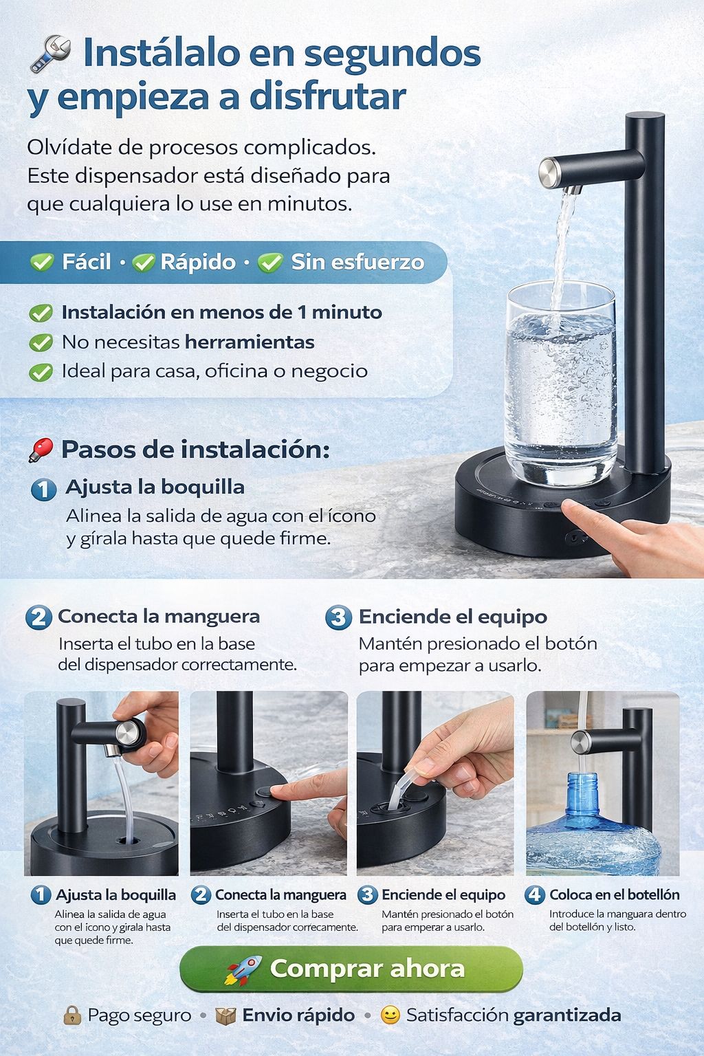 Dispensador De Agua Electrico Portátil